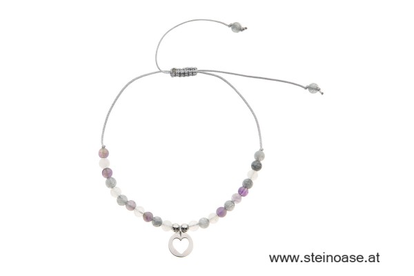 Armband Quarz & Herz